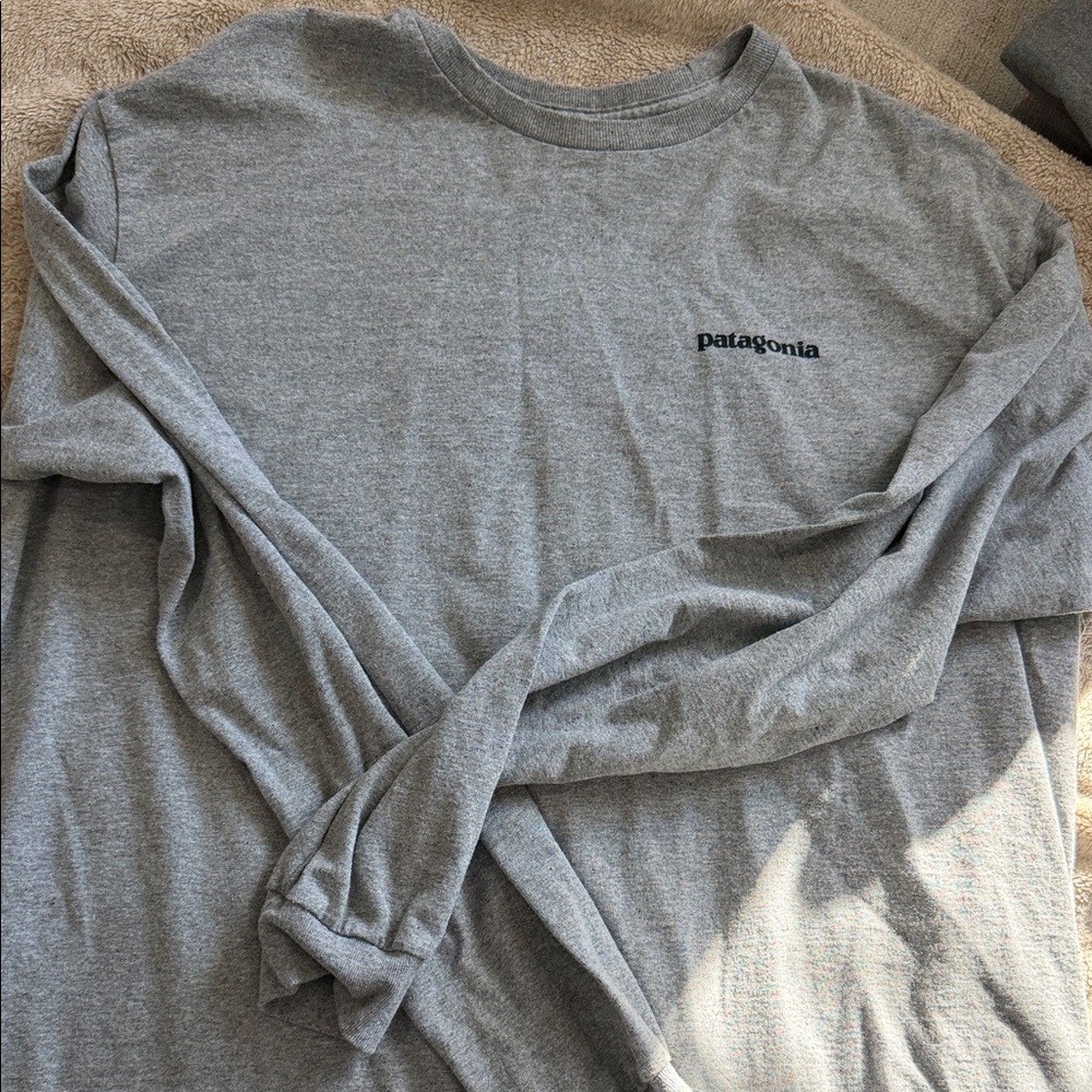 Patagonia Men's Heather Gray Long Sleeve Tee